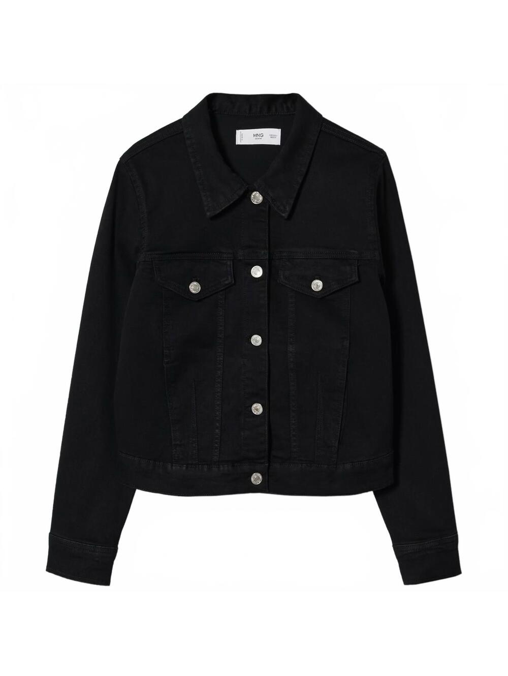 Mango Pocketed Denim Jacket NWT Black 2XL